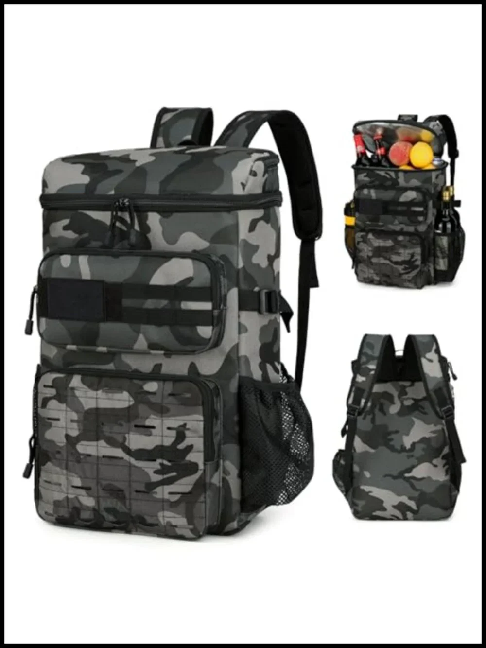 30L Tactical Backpack Cooler Insulated Leak-Proof with Bottle Opener
